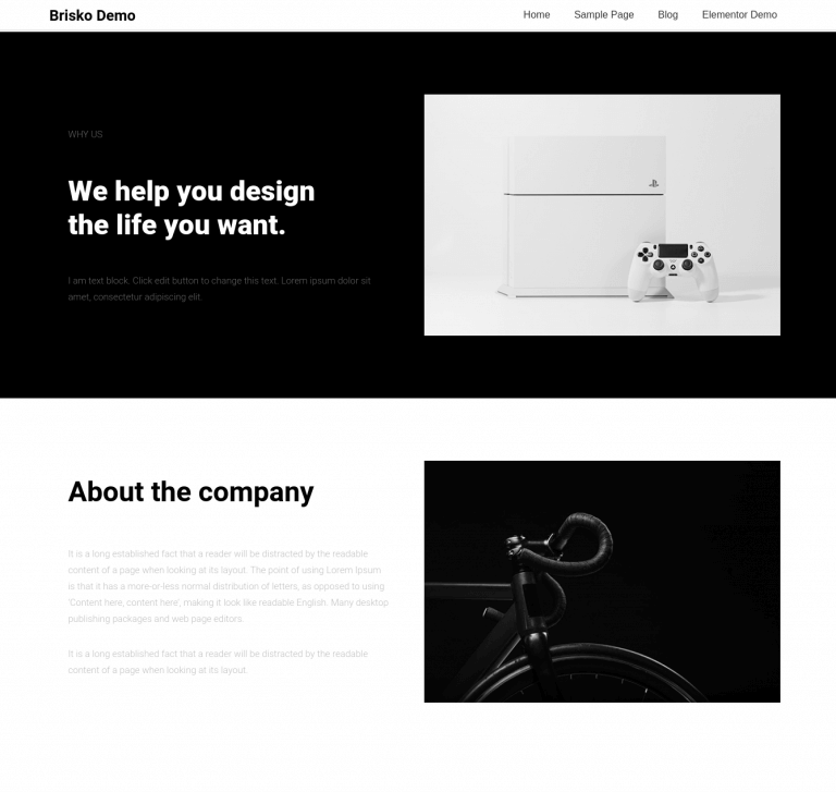 Best Free WordPress Elementor Theme - Brisko WordPress Theme